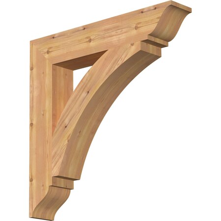 Ekena Millwork Thorton Traditional Smooth Bracket, Western Red Cedar, 5 1/2"W x 32"D x 32"H BKT06X32X32THR01SWR
